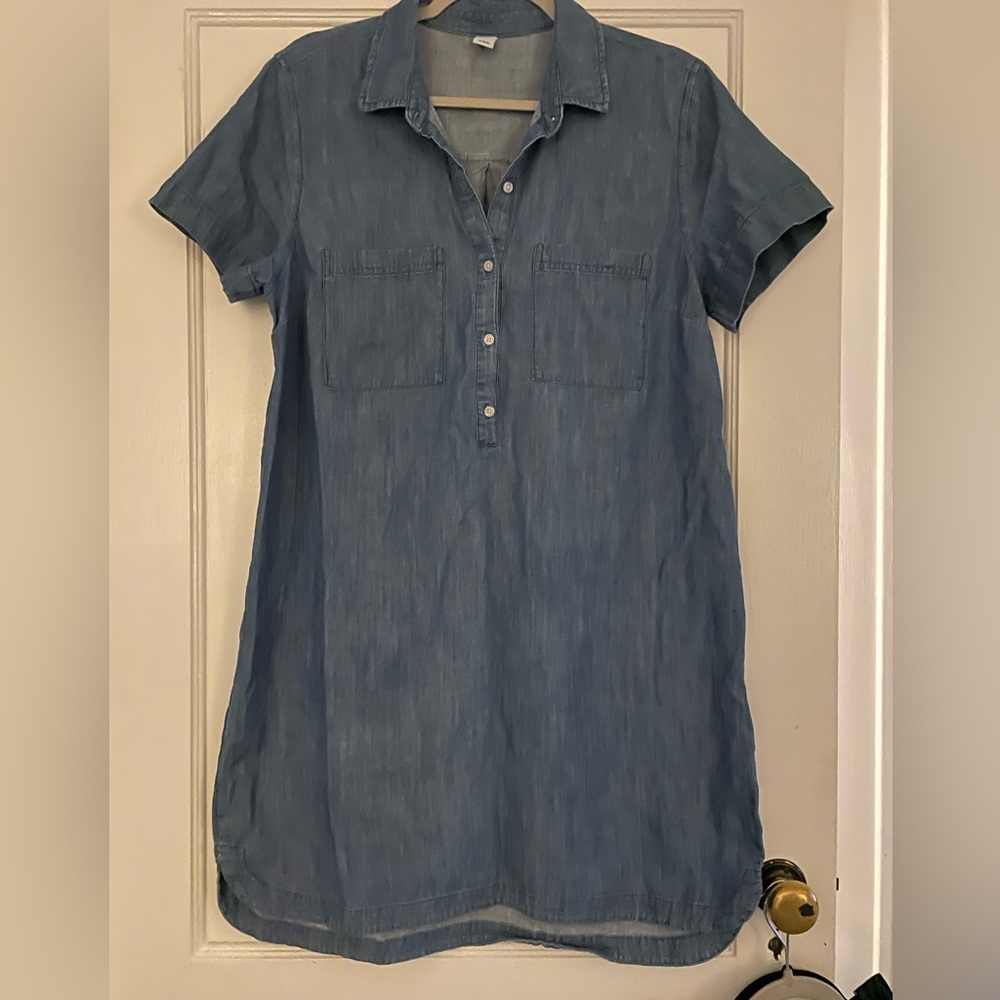 Old Navy short sleeve denim dress size large